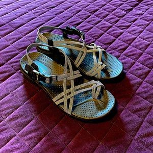 Sketchers Comfort Walk, Ladies size 9, Navy & White, stretchy straps!